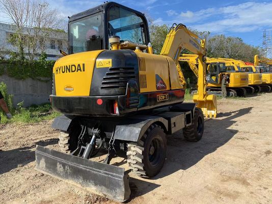 Pompa idraulica di seconda mano Hyundai 60 Excavator a ruote con capacità di secchio 4m3