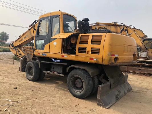 Hyundai 210W Heavy Duty Excavator a ruote in ottime condizioni con motore originale