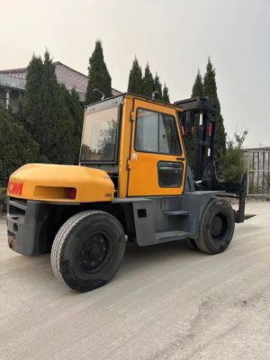 TCM FD80 di tipo diesel usato, carrello elevatore CE 4.5m, altezza di sollevamento 6m/s, velocità