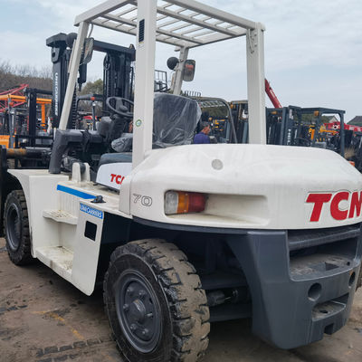 Lunghezza di forchetta di routine usata TCM Toyota attrezzatura per la movimentazione dei materiali 7 tonnellate carrello elevatore diesel