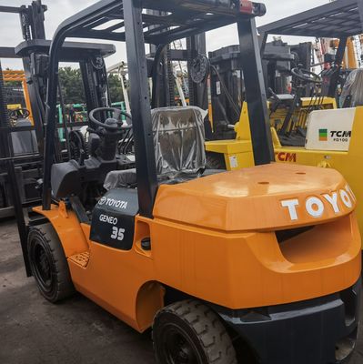 Originale giapponese Toyota FD35 3 tonnellate motore a benzina carrello elevatore con lunghezza di forcella di routine