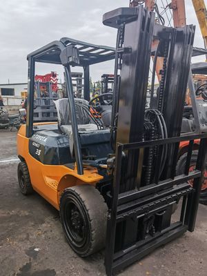 Originale giapponese Toyota FD35 3 tonnellate motore a benzina carrello elevatore con lunghezza di forcella di routine