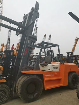 FD100 TCM carrello elevatore di 10 tonnellate in buone condizioni con motore diesel e larghezza di forcella di routine