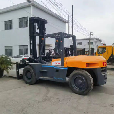 Peso KG 10000 kg Buone condizioni Tcm 10 tonnellate Camione elevatore FD100 Stacker usato Originale Giappone