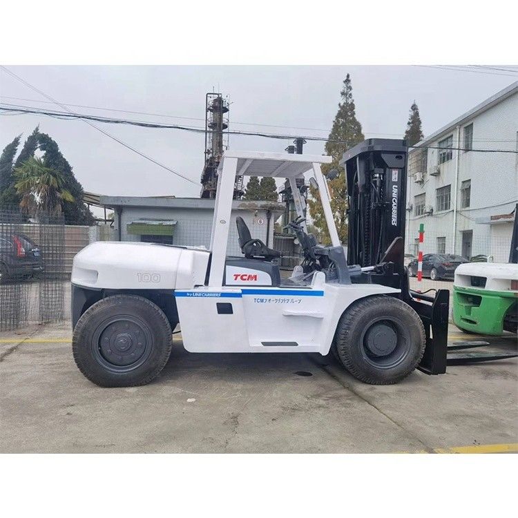 Forklift usato FD100 10T TCM Originale dal Giappone eccellente con lunghezza di forchetta di routine