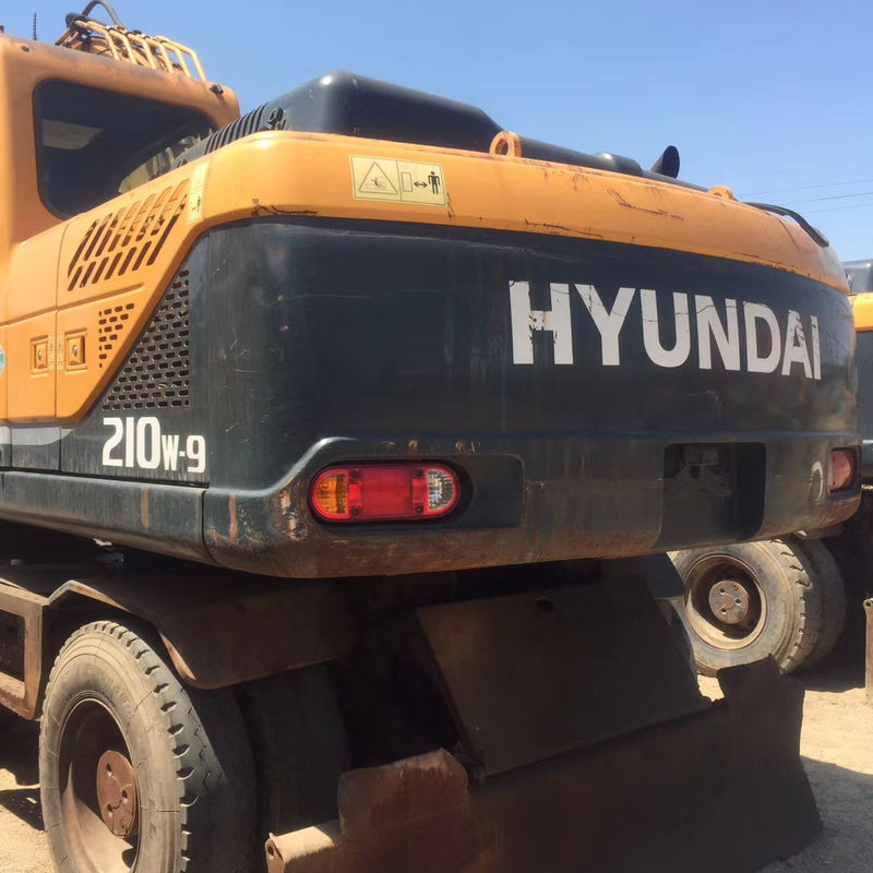 15TON Usato Hyundai 210-9 Excavator a ruote con capacità di secchio 4m3 scelta del cliente