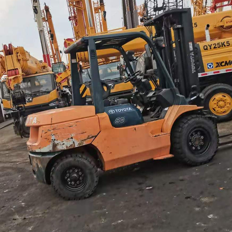 Ricostituzione originale Toyota Giappone 5 tonnellate 7F50 carrello elevatore idraulico con lunghezza di forcella