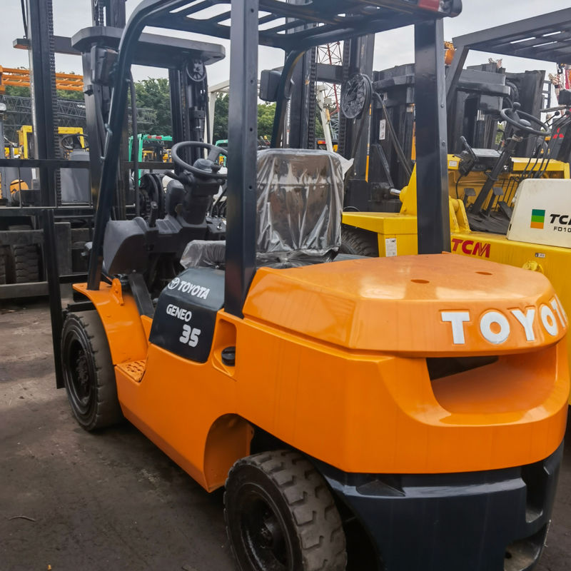 Originale giapponese Toyota FD35 3 tonnellate motore a benzina carrello elevatore con lunghezza di forcella di routine