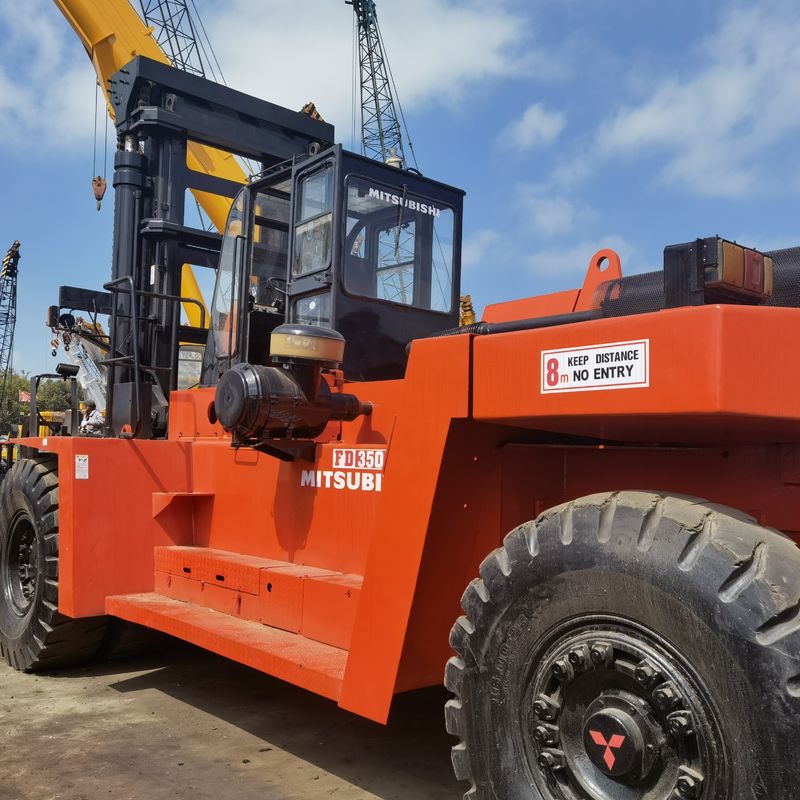 Camion a forchetta Mitsubishi FD350 usato da 35 t per negozi di materiali da costruzione 15-25 tonnellate di diesel