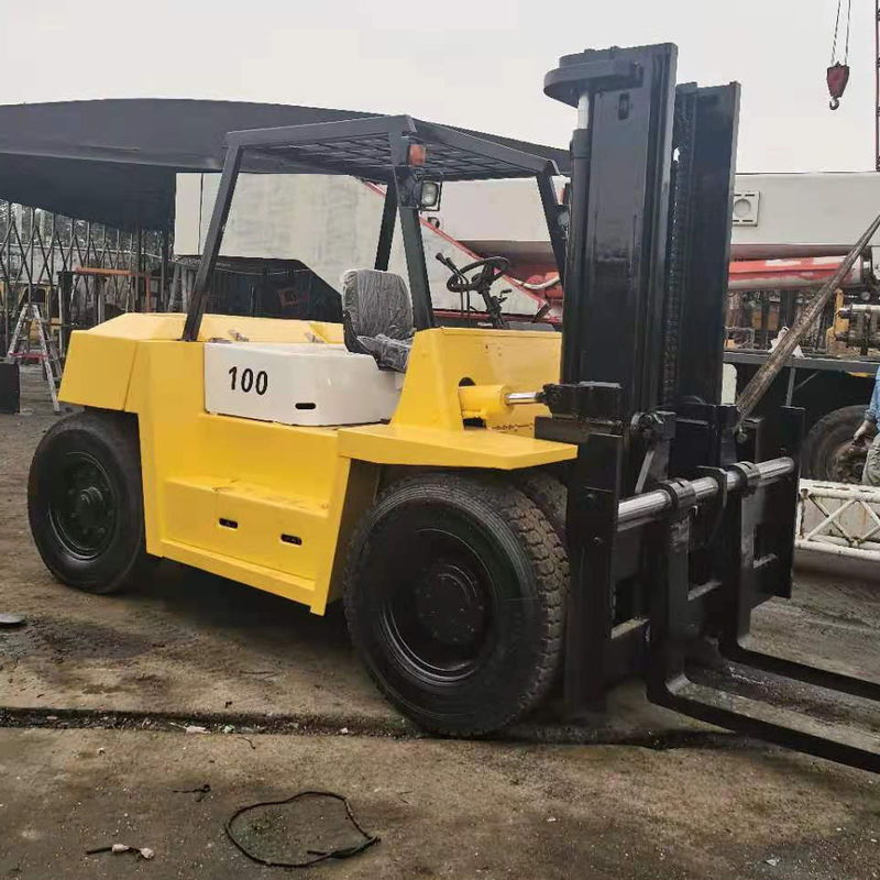 Zona industriale di Shanghai Vendita Giappone TCM di seconda mano 10 tonnellate FD100 carrello elevatore ad alto albero